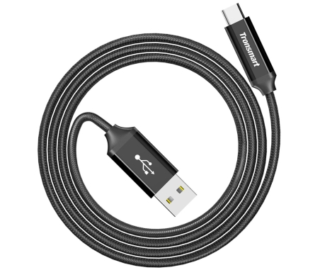 Tronsmart CPP1 Powerlink Braided Nylon USB C to USB A 2.0 Charging Syncing Cable 3.3 Feet 2 Pack