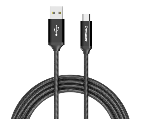 Tronsmart CPP3 Powerlink Braided Nylon USB Type C to USB A 2.0 Charging Syncing Cable 6 Feet 2 Pack