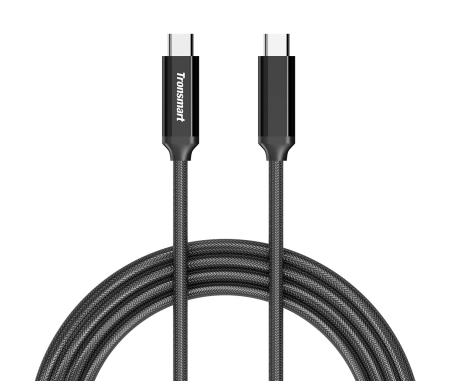 Tronsmart CPP4 Powerlink Braided Nylon USB C to USB C 2.0 Charging Syncing Cable 6 Feet 2 Pack