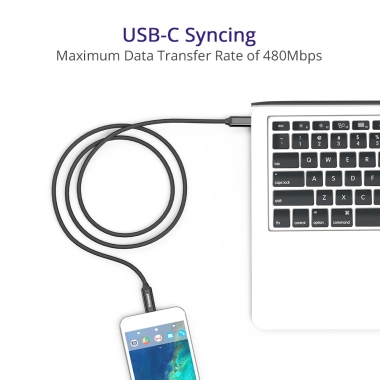 Tronsmart CPP2 Powerlink Braided Nylon USB C to USB C 2-0 Charging Syncing Cable 3.3 Feet 2 Pack
