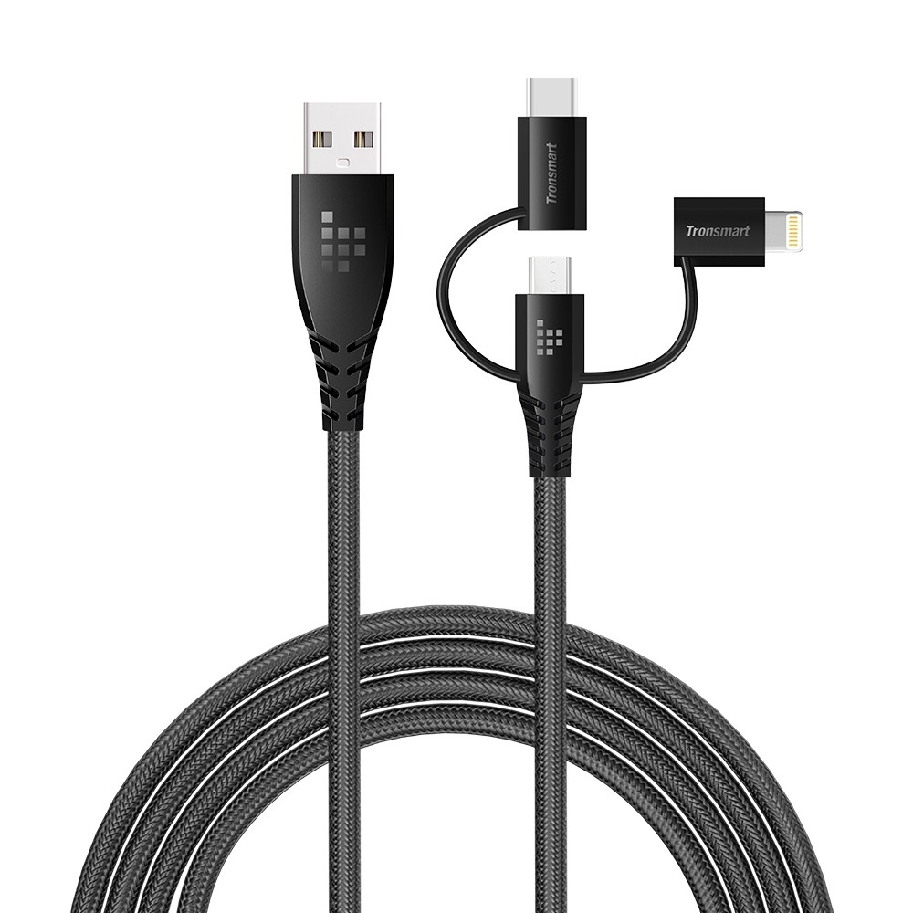 Tronsmart LAC10 Apple MFi 4ft/1.2m 3 in 1 Cable
