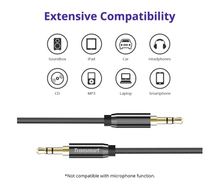 Tronsmart S3C02 2 Pack 3.5mm to 3.5mm Stereo Audio Cable