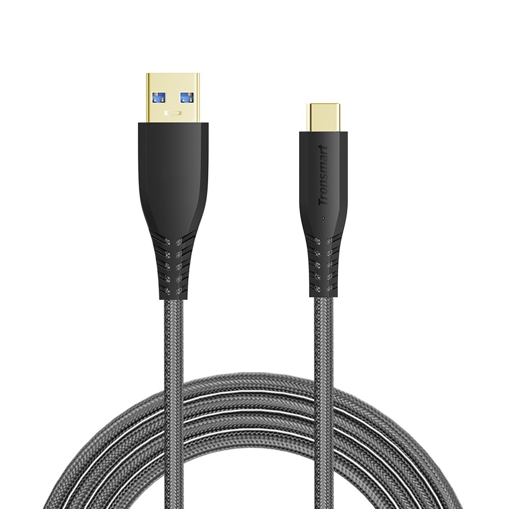 Tronsmart TAC01 USB Type-C to USB-A 3.0 Braided Nylon Charging & Syncing Cable (3ft/1m)