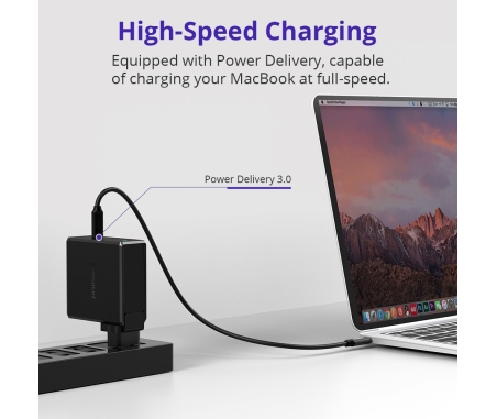 WCP02 60W USB-C PD 3.0 Wall Charger