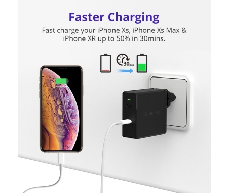 WCP03 57W USB-C PD 3.0 Wall Charger