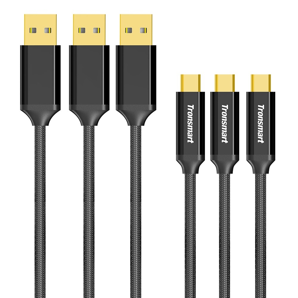 CPP9 1ft + 3.3ft + 6ft USB-C to USB-A 3.0 Charging & Syncing Cable